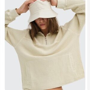 Organic half size waffle sweatshirt